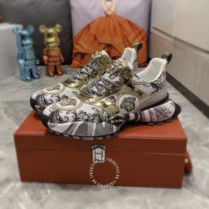 Giày nam Versace thể thao phối màu logo kim loại cao cấp - Ảnh 5