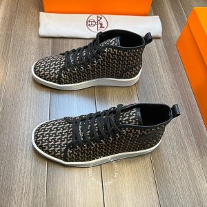 Giày nam Hermes sneaker boot màu đen họa tiết cao cấp - Hình ảnh 2