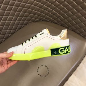 Giày Dolce & Gabbana unisex màu trắng phối xanh neon cao cấp - Ảnh 8