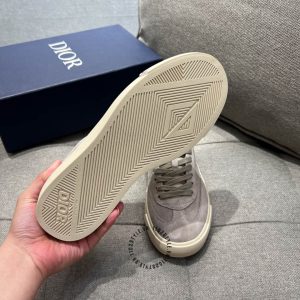 Giày nam Dior màu ghi da lộn cao cấp - Ảnh 7