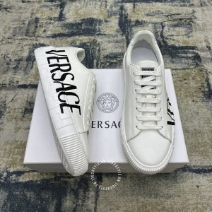 Giày nam Versace sneaker màu trắng họa tiết cao cấp - Ảnh 3