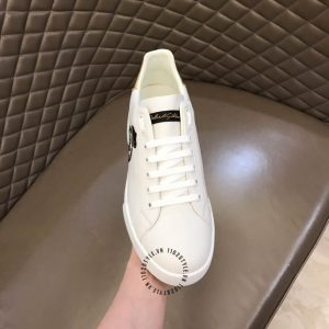 Giày sneaker Dolce & Gabbana màu trắng gót vàng cao cấp - Ảnh 5