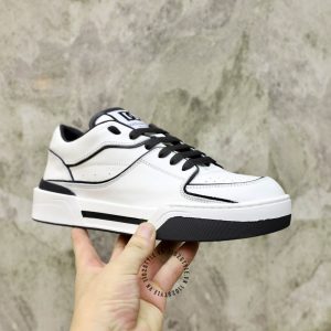 Giày unisex Dolce & Gabbana màu trắng viền đen cao cấp Luxury - Ảnh 7