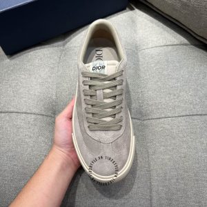 Giày nam Dior màu ghi da lộn cao cấp - Ảnh 6