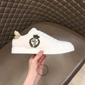 Giày sneaker Dolce & Gabbana màu trắng gót vàng cao cấp - Ảnh 6