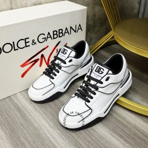 Giày unisex Dolce & Gabbana màu trắng viền đen cao cấp Luxury - Ảnh 6