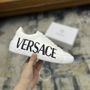 Giày nam Versace sneaker màu trắng họa tiết cao cấp - Ảnh 5