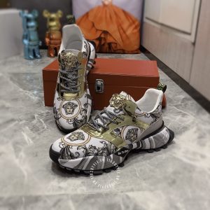 Giày nam Versace thể thao phối màu logo kim loại cao cấp - Ảnh 3