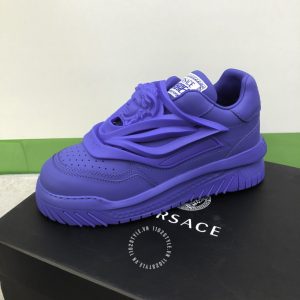 Giày sneaker Versace nam da xịn màu xanh cao cấp - Ảnh 5