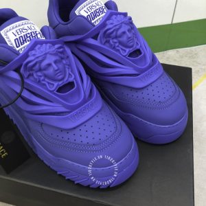 Giày sneaker Versace nam da xịn màu xanh cao cấp - Ảnh 4