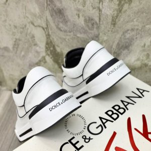 Giày unisex Dolce & Gabbana màu trắng viền đen cao cấp Luxury - Ảnh 4