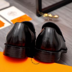 Giày nam cao cấp Hermes màu đen Super Fake - Ảnh 8