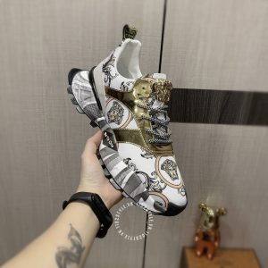 Giày nam Versace thể thao phối màu logo kim loại cao cấp - Ảnh 6
