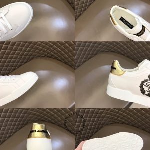 Giày sneaker Dolce & Gabbana màu trắng gót vàng cao cấp - Ảnh 9