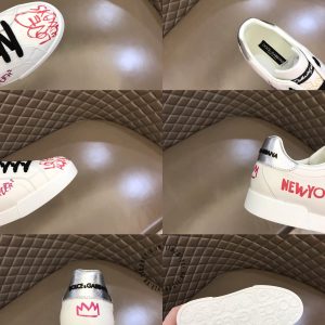Sneaker unisex D&G màu trắng hoạ tiết nổi bật cao cấp - Ảnh 9