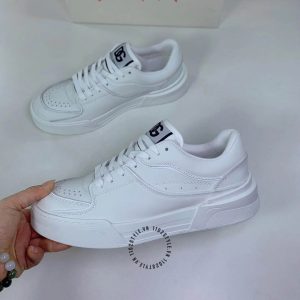 Giày Dolce & Gabbana màu trắng trơn logo đen cao cấp - Hình ảnh 2