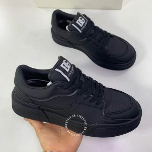 Giày thể thao Dolce & Gabbana màu đen logo trắng cao cấp - Ảnh 3