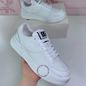 Giày Dolce & Gabbana màu trắng trơn logo đen cao cấp - Hình ảnh 3