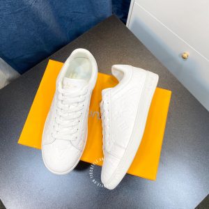 Giày nam Louis Vuitton sneaker màu trắng họa tiết cao cấp - Ảnh 4