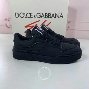 Giày thể thao Dolce & Gabbana màu đen logo trắng cao cấp - Ảnh 4