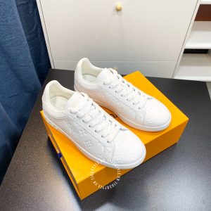 Giày nam Louis Vuitton sneaker màu trắng họa tiết cao cấp - Ảnh 2