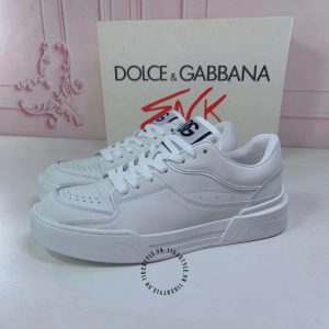 Giày Dolce & Gabbana màu trắng trơn logo đen cao cấp - Hình ảnh 7