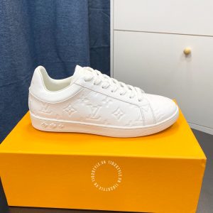 Giày nam Louis Vuitton sneaker màu trắng họa tiết cao cấp - Ảnh 5