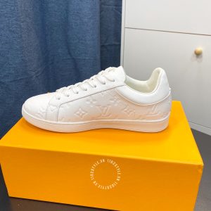 Giày nam Louis Vuitton sneaker màu trắng họa tiết cao cấp - Ảnh 6