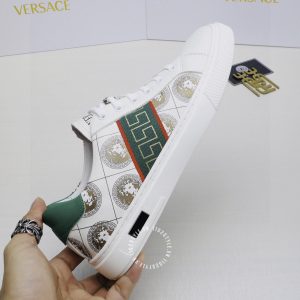 Giày nam thể thao Versace màu trắng họa tiết fake 1:1 - Ảnh 6
