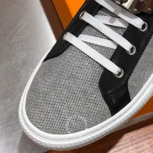 Giày nam Hermes sneaker boot màu ghi phối đen fake 1:1 - Hình ảnh 6