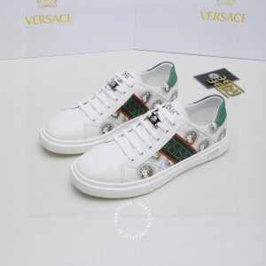 Giày nam thể thao Versace màu trắng họa tiết fake 1:1 - Ảnh 3