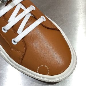 Giày nam Hermes sneaker boot màu nâu khuy cài fake 1:1 - Hình ảnh 7
