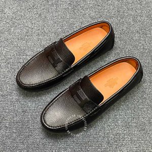 Giày nam Hermes da sần màu đen siêu cấp - Hình ảnh 3