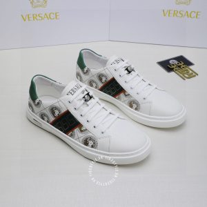 Giày nam thể thao Versace màu trắng họa tiết fake 1:1 - Ảnh 2