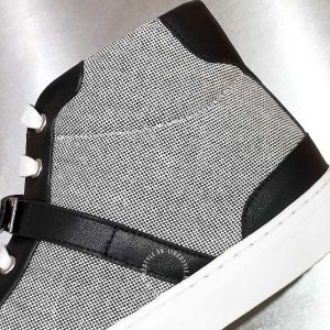 Giày nam Hermes sneaker boot màu ghi phối đen fake 1:1 - Hình ảnh 7