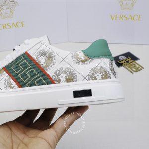 Giày nam thể thao Versace màu trắng họa tiết fake 1:1 - Ảnh 7