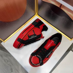 Giày da thật Dolce & Gabbana nam màu đen phối đỏ hàng hiệu - Ảnh 2