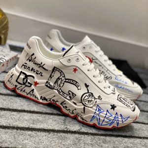 Sneaker Dolce & Gabbana màu trắng hoạ tiết nhiều màu hàng hiệu - Ảnh 7