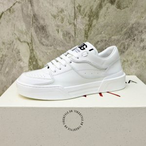 Giày unisex Dolce & Gabbana màu trắng logo đen hàng hiệu - Ảnh 9
