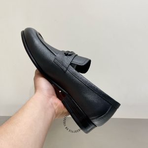Giày lười Hermes like auth nam hàng hiệu màu đen cao cấp - Ảnh 7