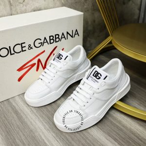 Giày unisex Dolce & Gabbana màu trắng logo đen hàng hiệu - Ảnh 3