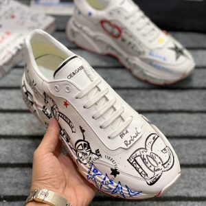 Sneaker Dolce & Gabbana màu trắng hoạ tiết nhiều màu hàng hiệu - Ảnh 4