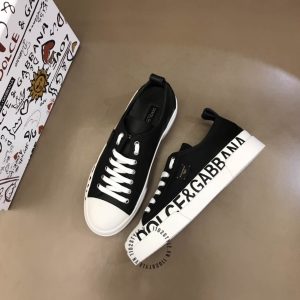 Giày Dolce & Gabbana màu trắng phối đen da thật hàng hiệu - Ảnh 4
