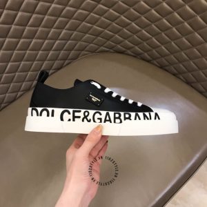Giày Dolce & Gabbana màu trắng phối đen da thật hàng hiệu - Ảnh 7