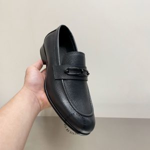 Giày lười Hermes like auth nam hàng hiệu màu đen cao cấp - Ảnh 6