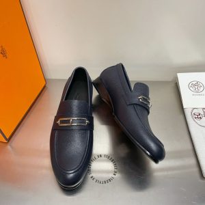 Giày Hermes nam hàng hiệu xách tay màu xanh than replica 1:1 - Hình ảnh 2