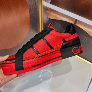 Giày da thật Dolce & Gabbana nam màu đen phối đỏ hàng hiệu - Ảnh 7