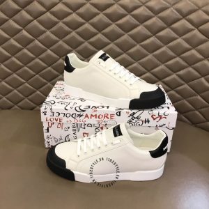 Sneaker Dolce & Gabbana unisex màu trắng da thật hàng hiệu - Ảnh 8