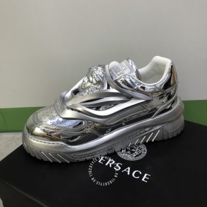 Giày nam Versace sneaker màu bạc cao cấp hàng hiệu - Ảnh 6