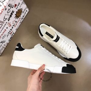 Sneaker Dolce & Gabbana unisex màu trắng da thật hàng hiệu - Ảnh 3